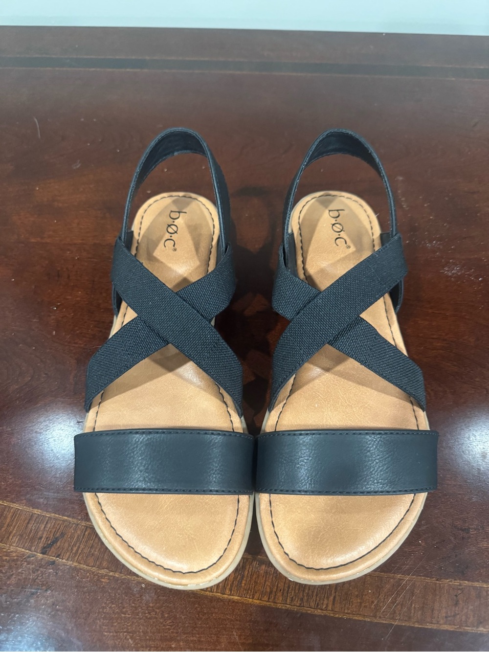 b.o.c. Born Concept “Phebe” Black Sandals Size 9 - Picture 2 of 6